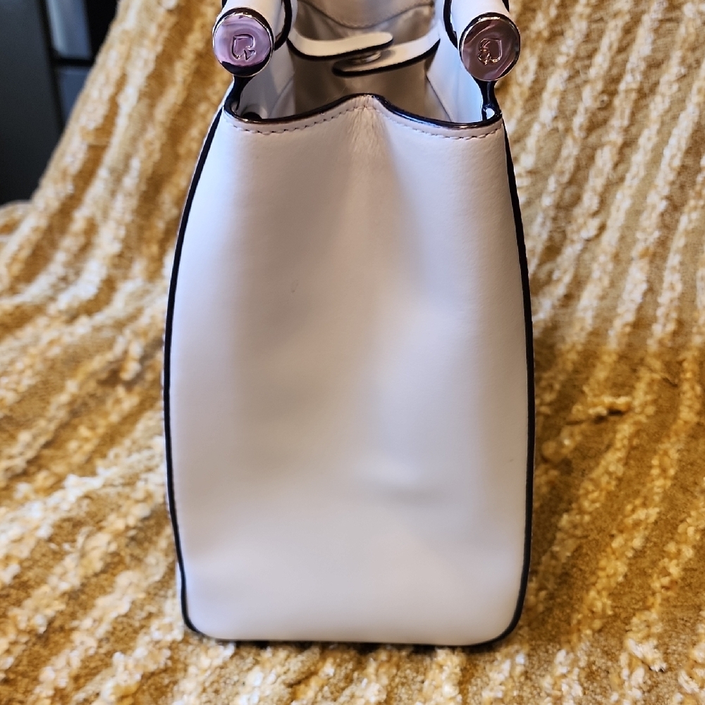 Kate Spade LIKE NEW Purse Satchel Medium Tote Bone White Cream - Picture 8 of 14
